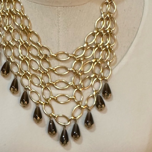 Gerard yosca gold bib necklace NWT - Picture 2 of 7